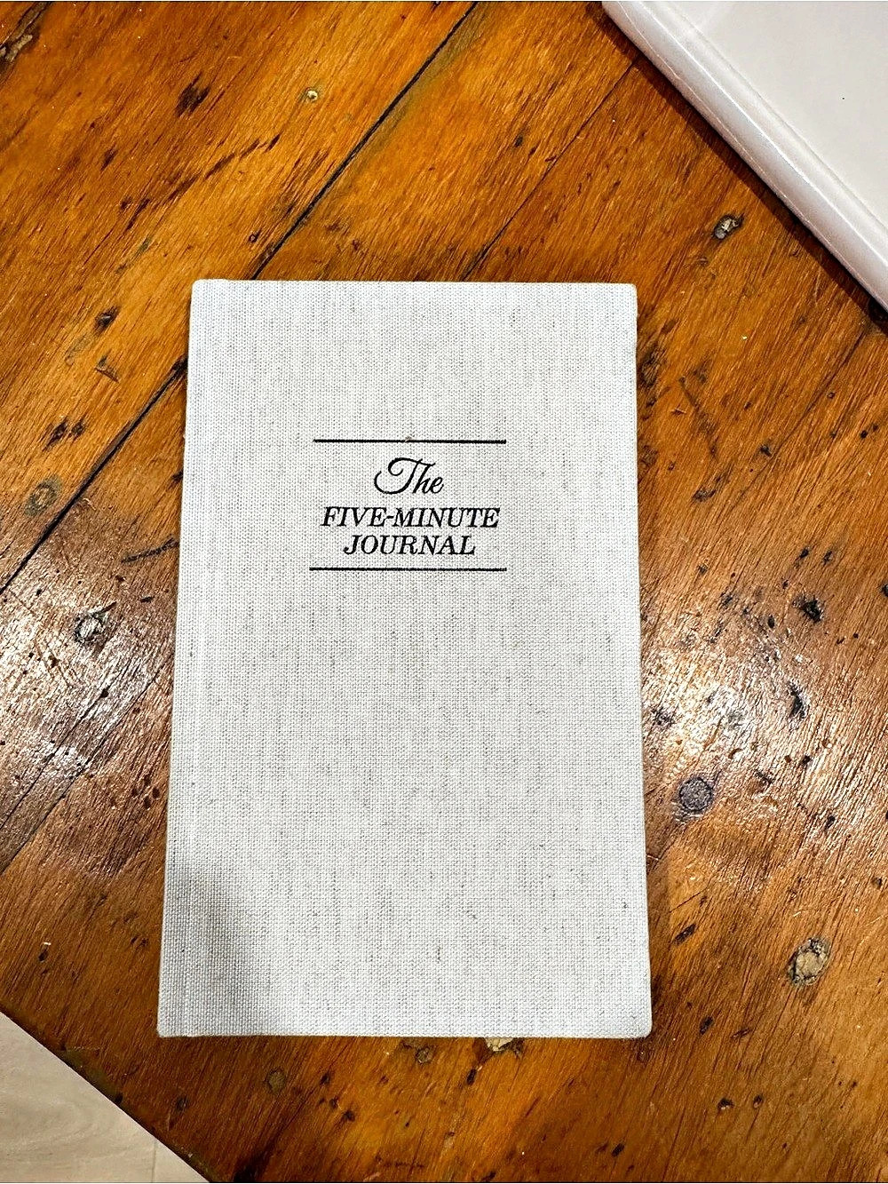 Intelligent Change Five-Minute Journal in White Like New